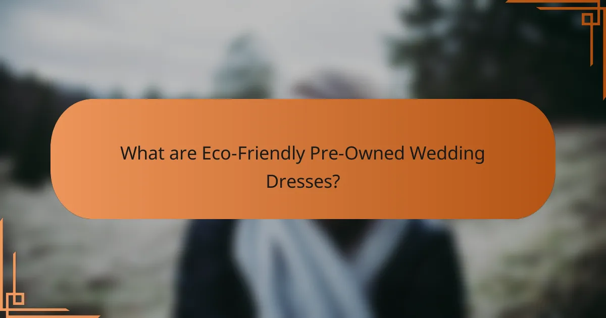 What are Eco-Friendly Pre-Owned Wedding Dresses?