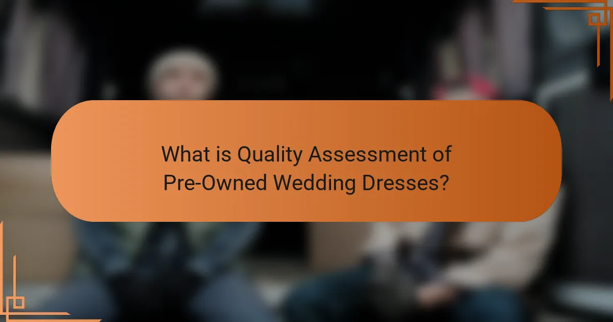 What is Quality Assessment of Pre-Owned Wedding Dresses?