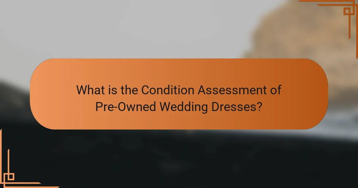 What is the Condition Assessment of Pre-Owned Wedding Dresses?