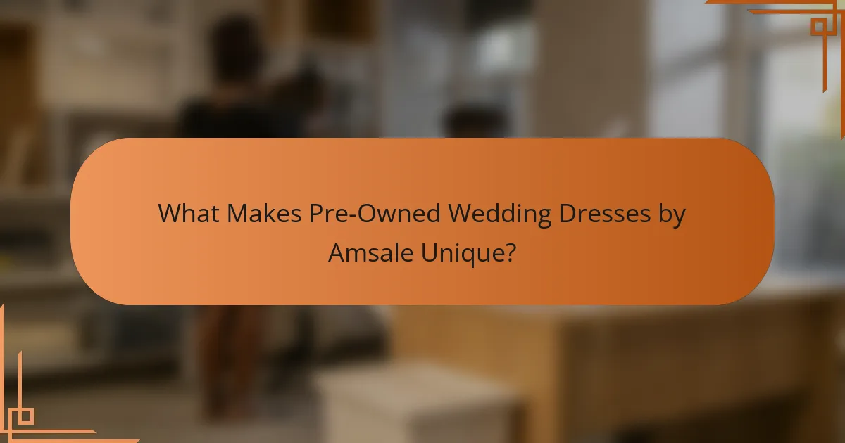 What Makes Pre-Owned Wedding Dresses by Amsale Unique?