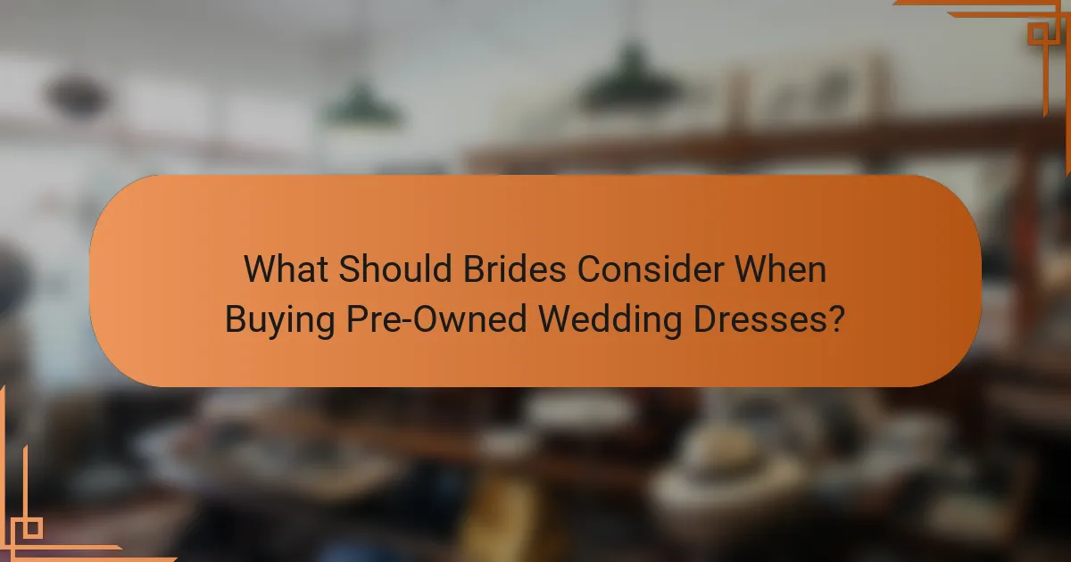 What Should Brides Consider When Buying Pre-Owned Wedding Dresses?