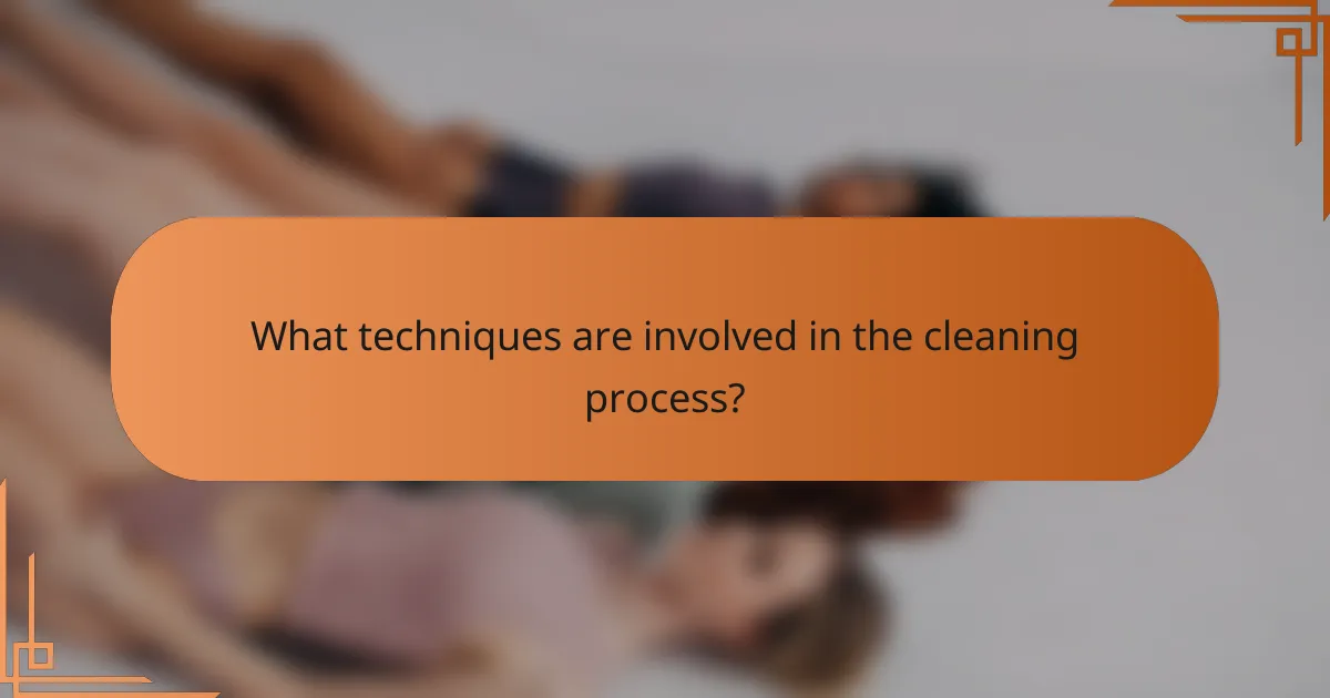 What techniques are involved in the cleaning process?